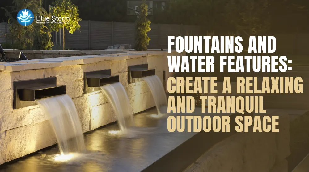 Outdoor fountains and water features benefits